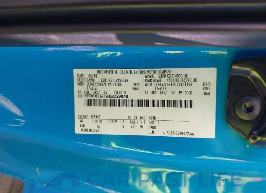 1FD8X3GT9JEC29048# 9
