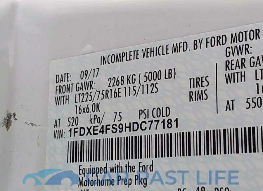 1FDXE4FS9HDC77181# 8