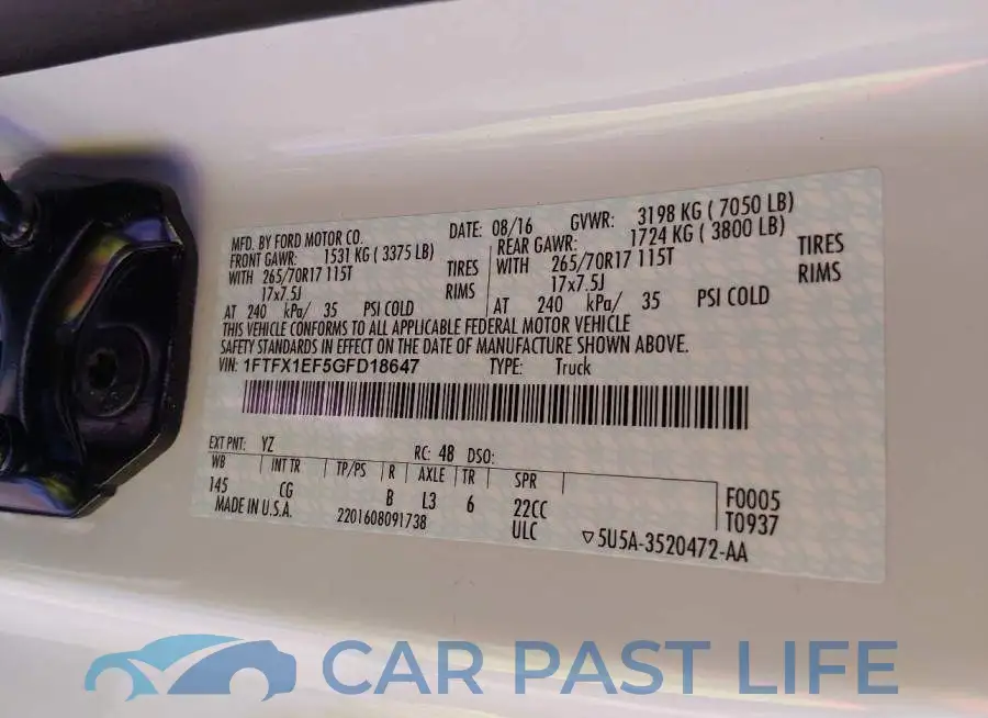 1FTFX1EF5GFD18647# 9