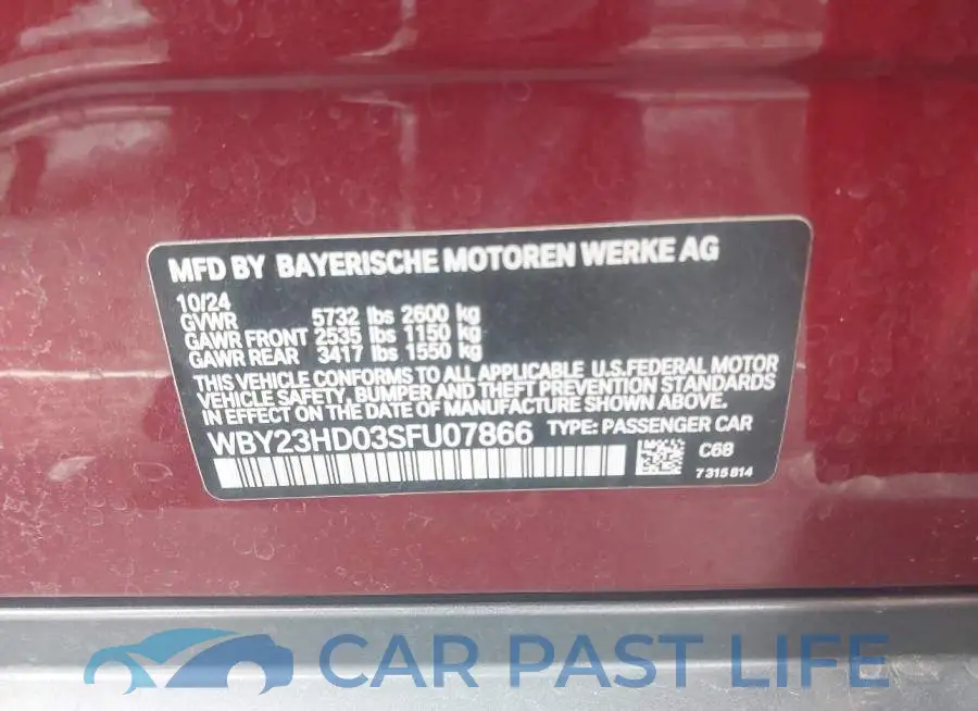 WBY23HD03SFU07866# 9
