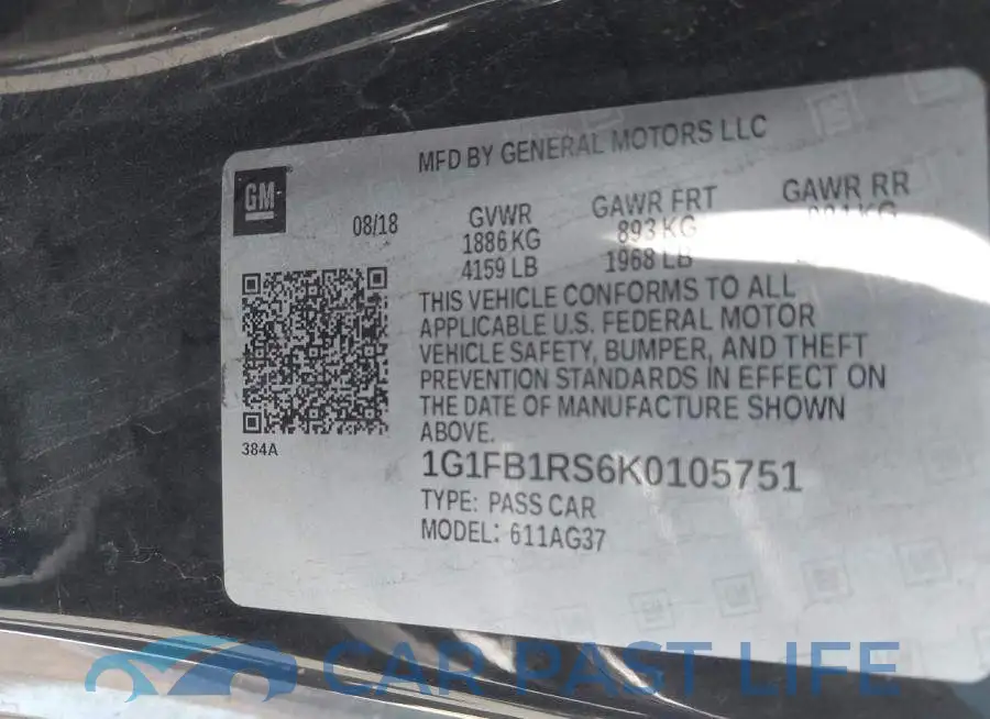 1G1FB1RS6K0105751# 9