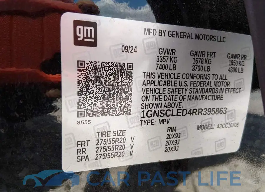 1GNSCLED4RR395863# 9