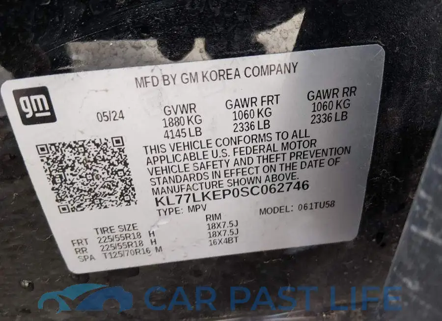 KL77LKEP0SC062746# 9