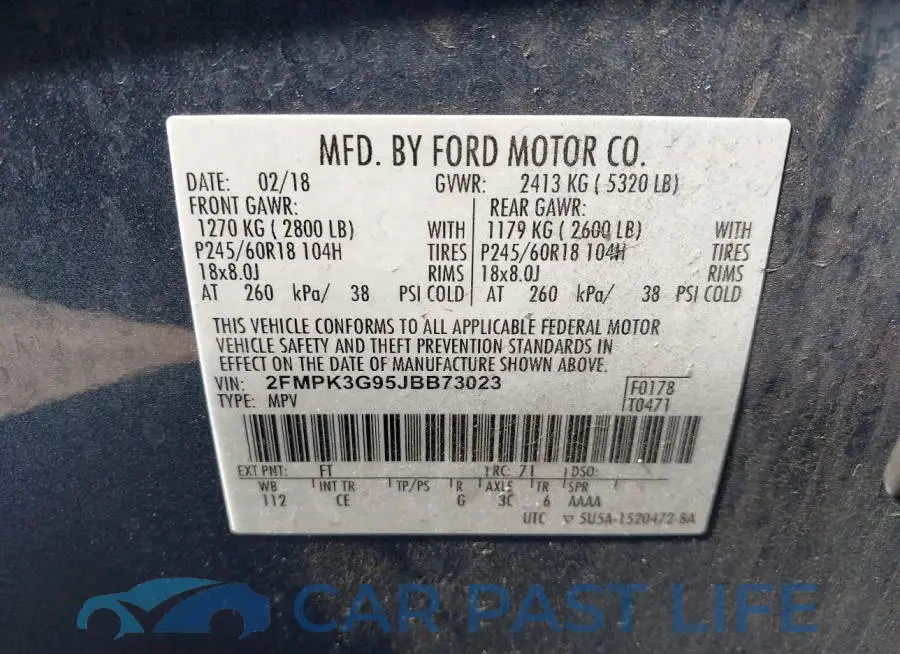 2FMPK3G95JBB73023# 9