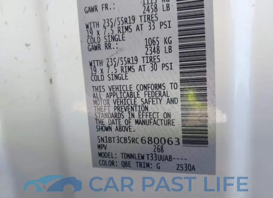 5N1BT3CB5RC680063# 9