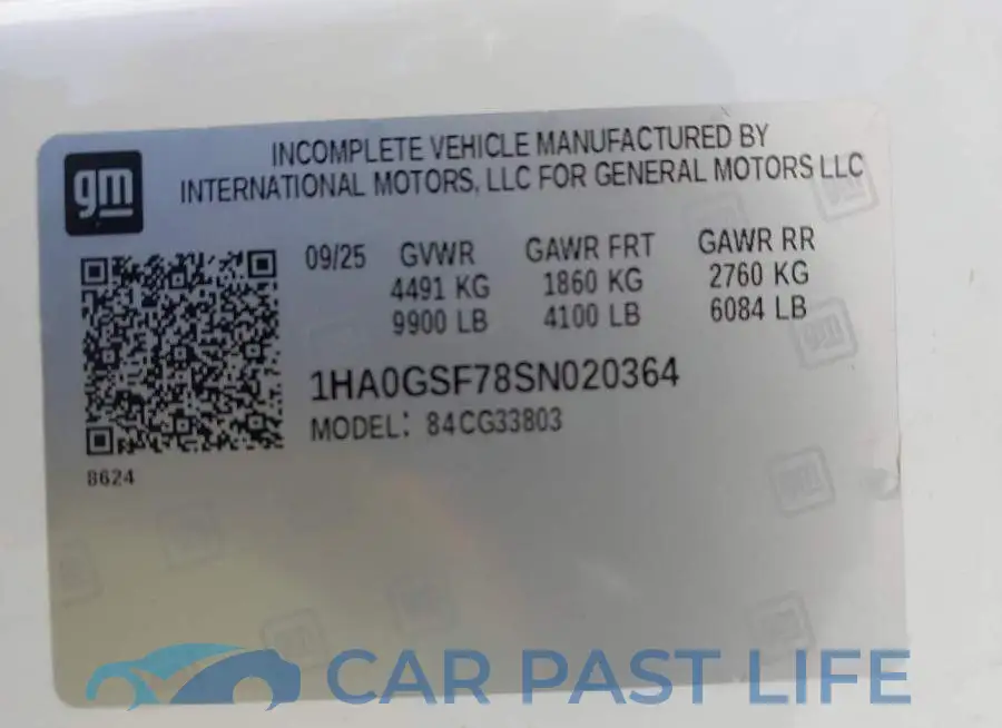1HA0GSF78SN020364# 8