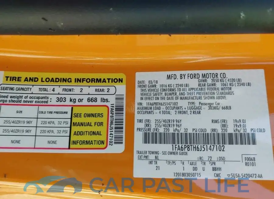 1FA6P8TH6J5147102# 9