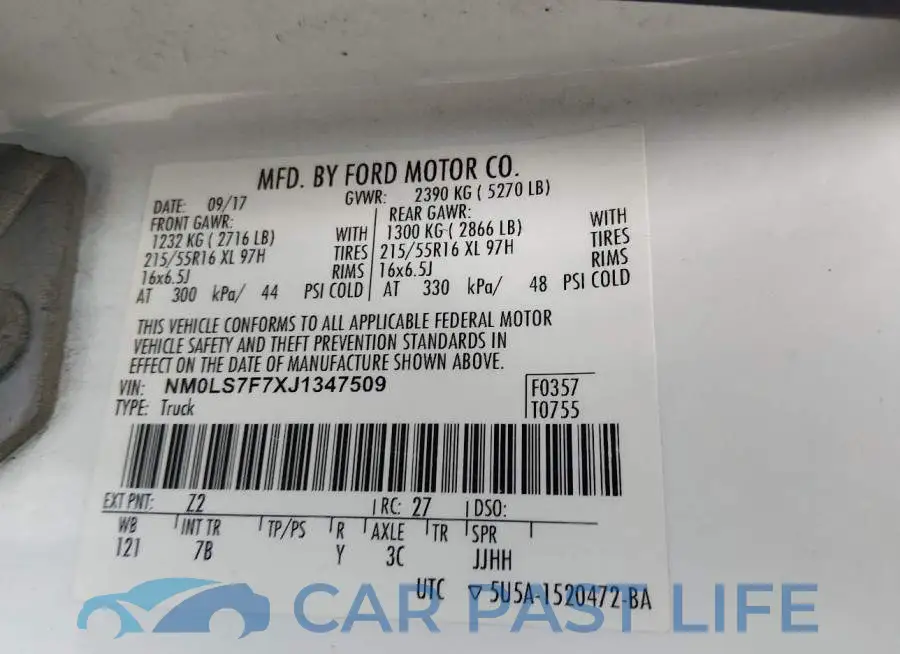 NM0LS7F7XJ1347509# 9