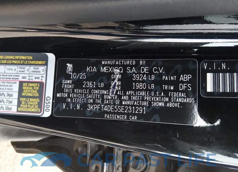 3KPFT4DE5SE231291# 9