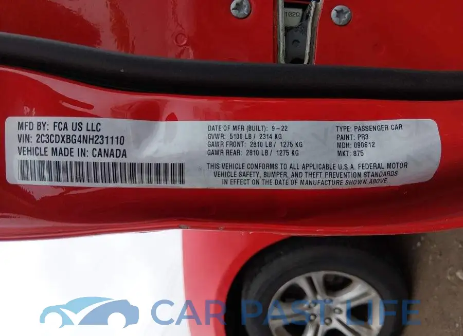 2C3CDXBG4NH231110# 9