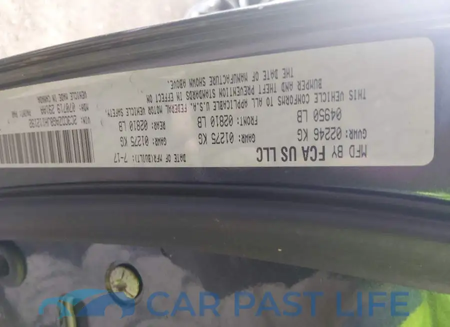 2C3CDZAG8JH112192# 9