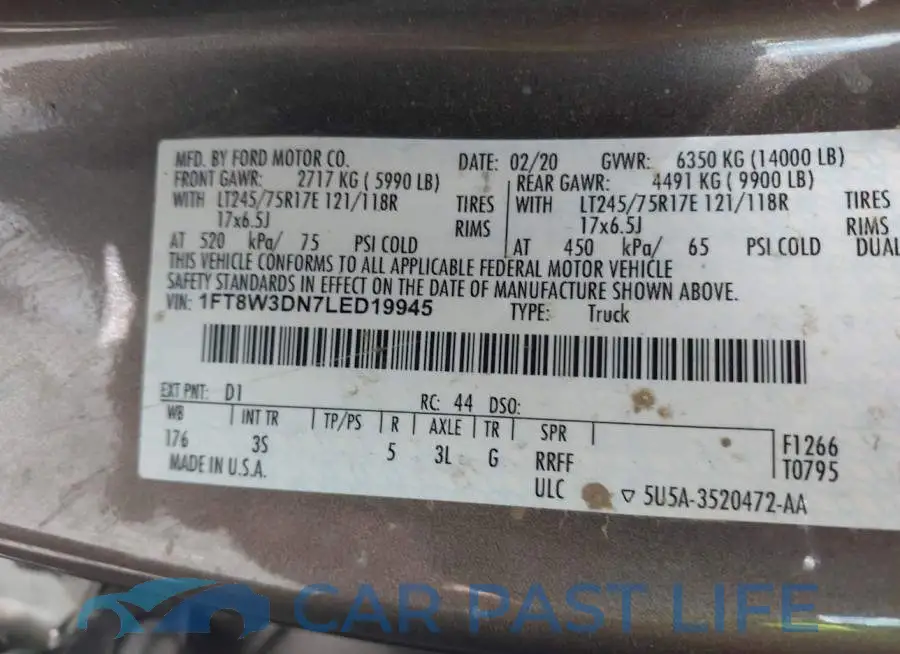 1FT8W3DN7LED19945# 8