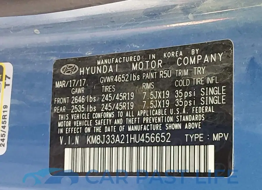 KM8J33A21HU456652# 9