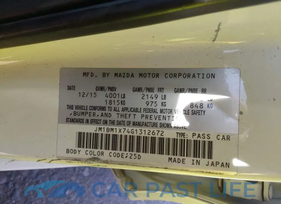 JM1BM1X74G1312672# 9