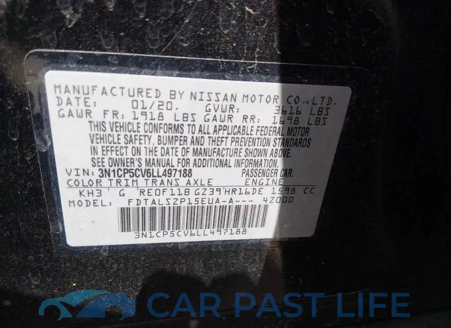 3N1CP5CV6LL497188# 9