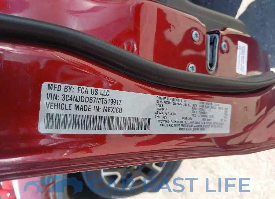 3C4NJDDB7MT519917# 9
