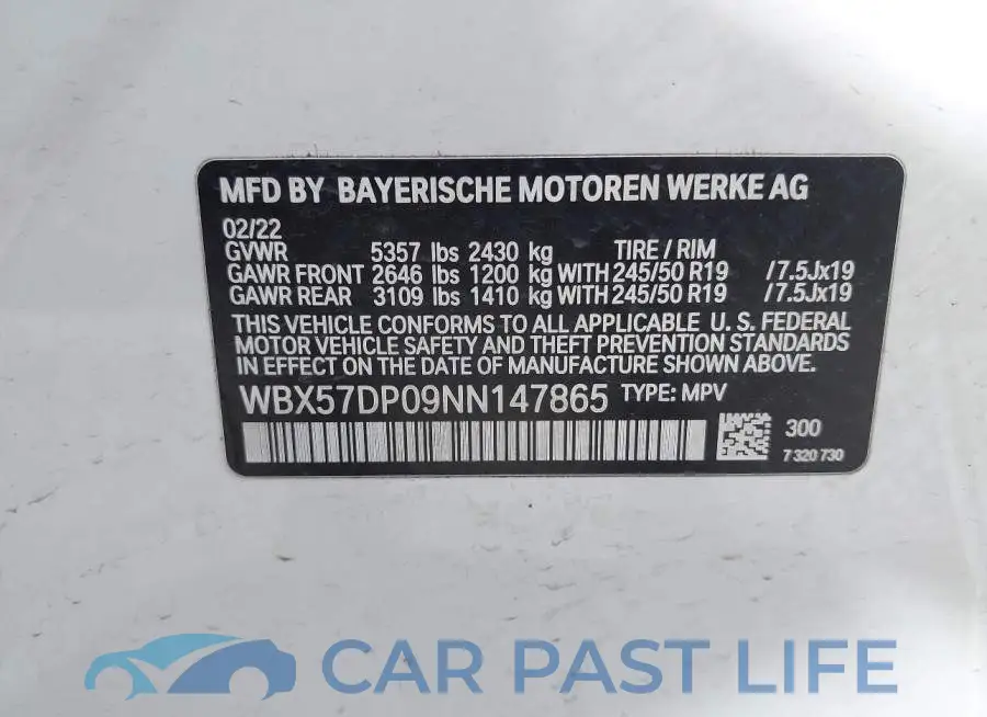 WBX57DP09NN147865# 9