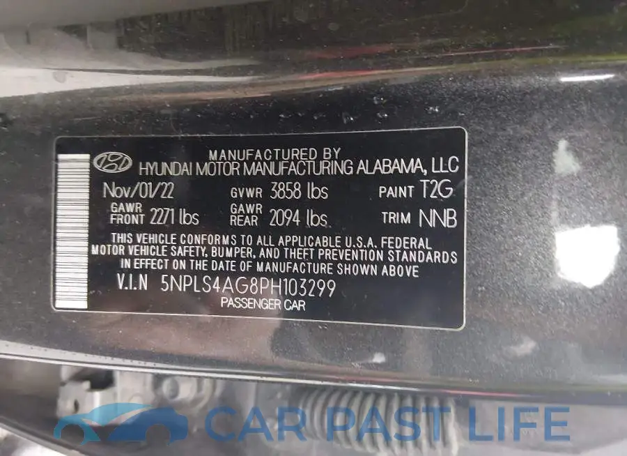 5NPLS4AG8PH103299# 9