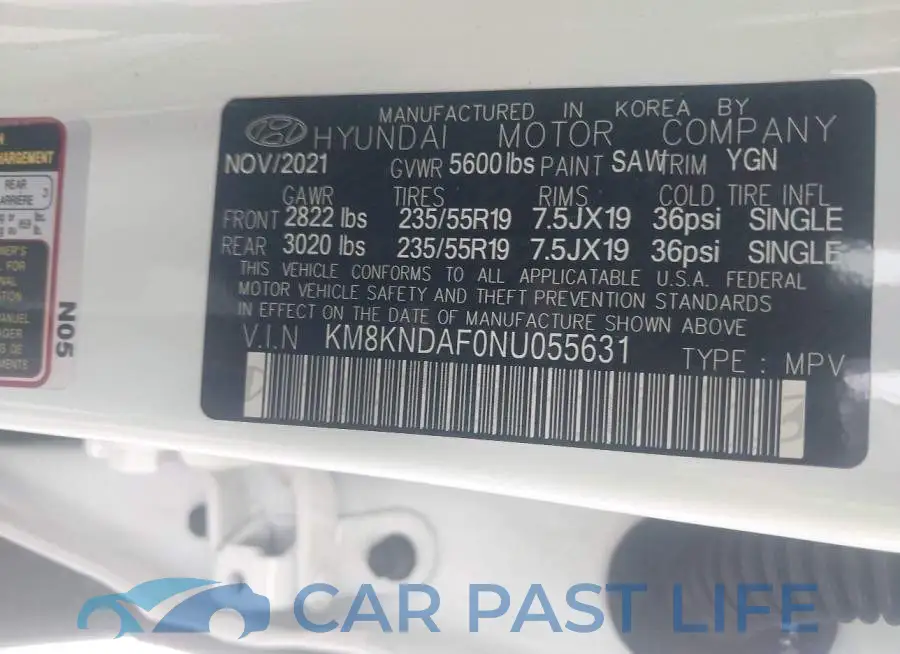 KM8KNDAF0NU055631# 9