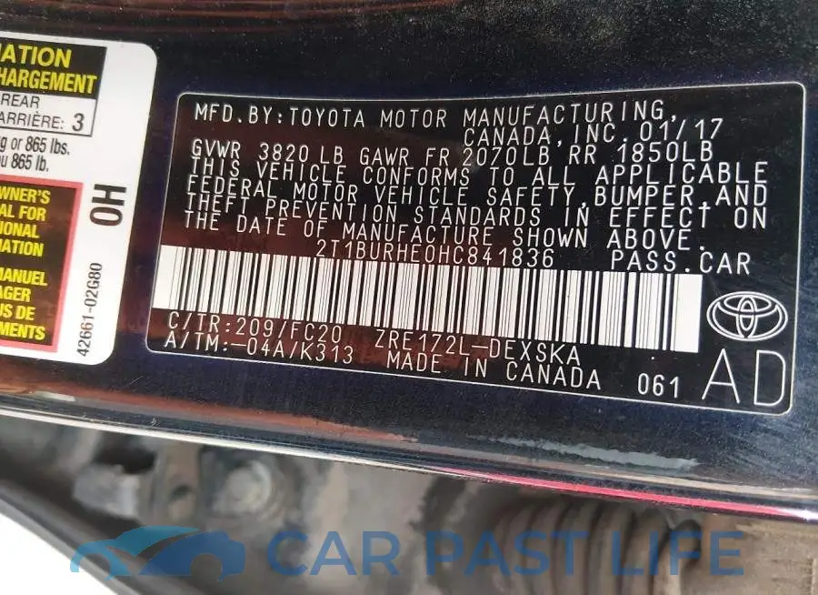 2T1BURHE0HC841836# 9