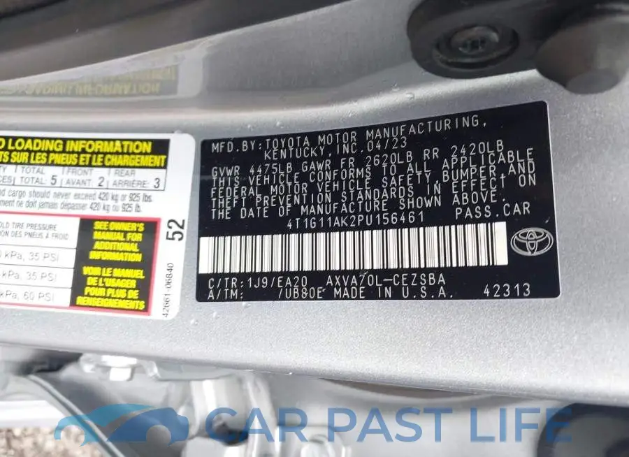 4T1G11AK2PU156461# 9