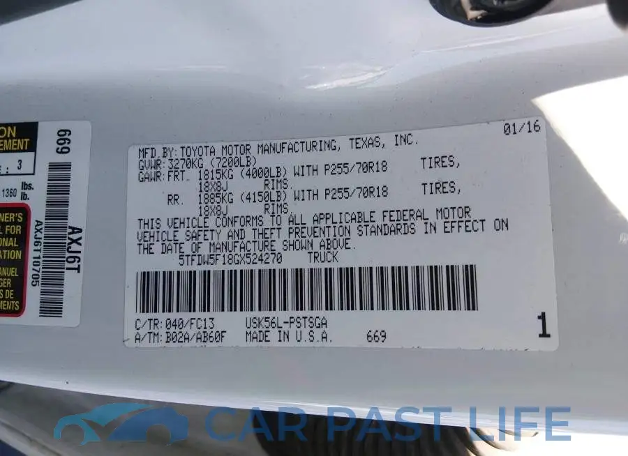5TFDW5F18GX524270# 9