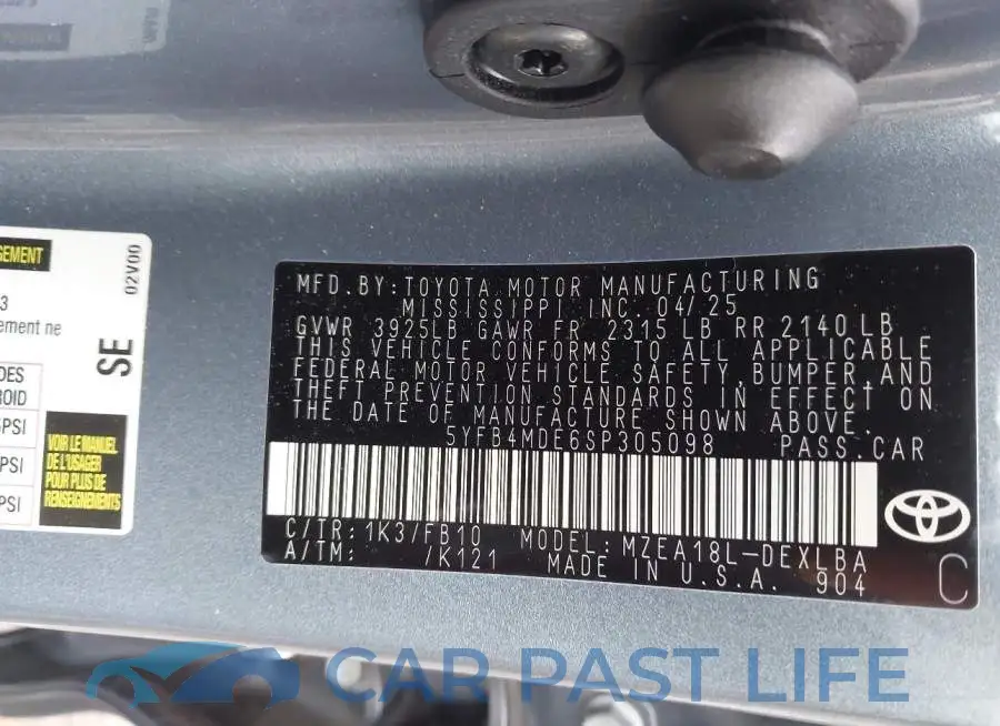 5YFB4MDE6SP305098# 9