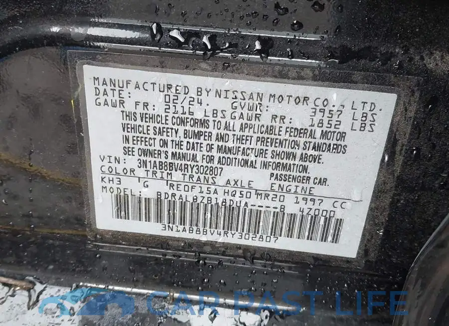 3N1AB8BV4RY302807# 9
