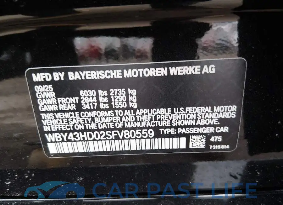 WBY43HD02SFV80559# 9