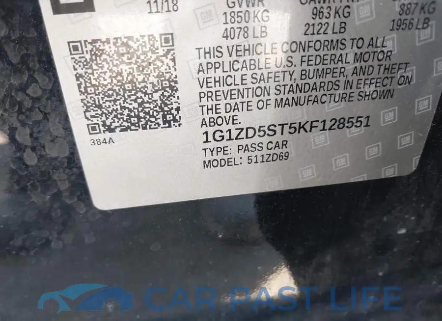 1G1ZD5ST5KF128551# 9