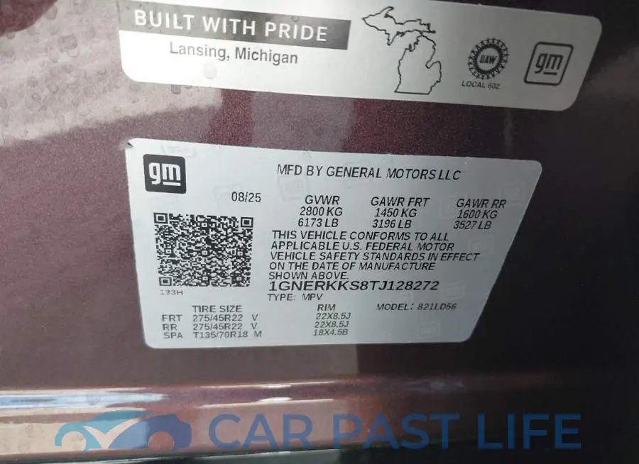 1GNERKKS8TJ128272# 9