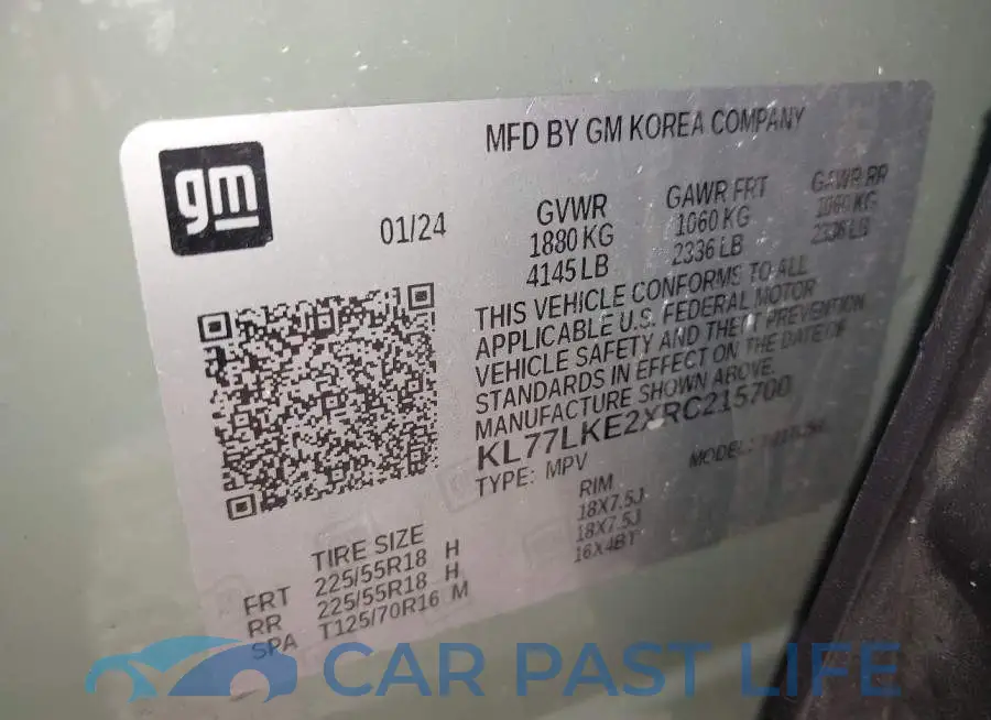 KL77LKE2XRC215700# 9