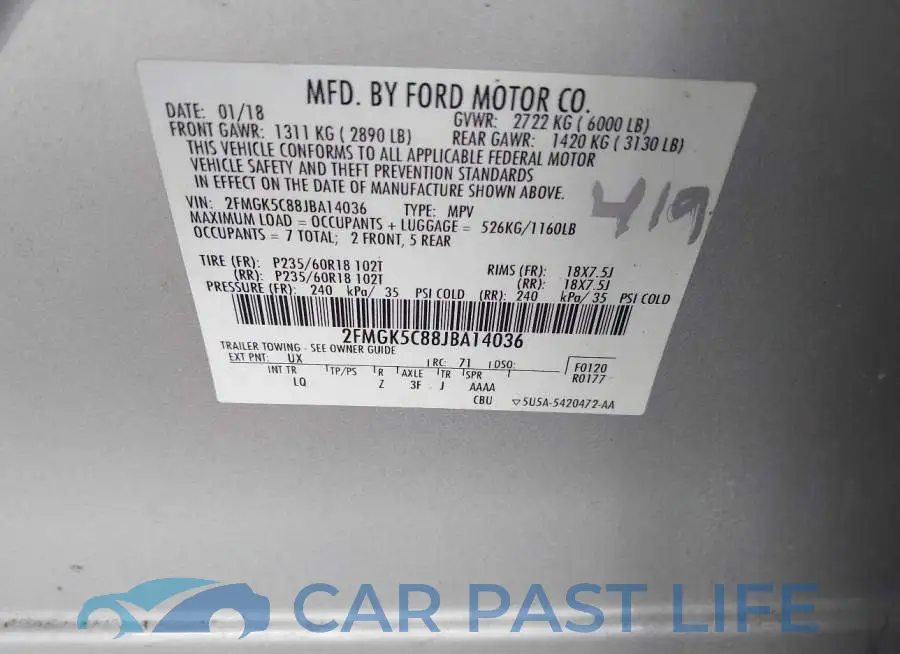 2FMGK5C88JBA14036# 9