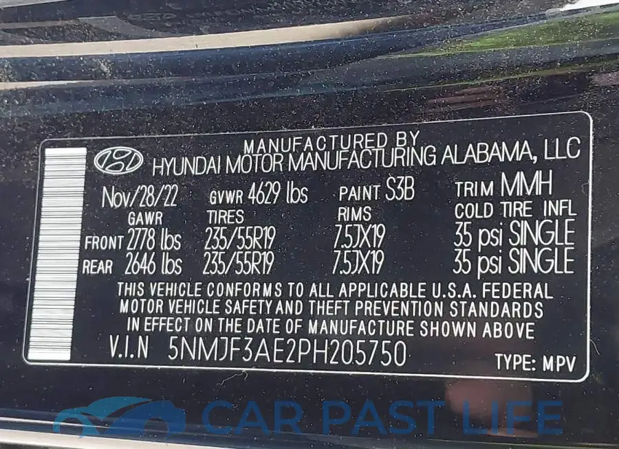 5NMJF3AE2PH205750# 9
