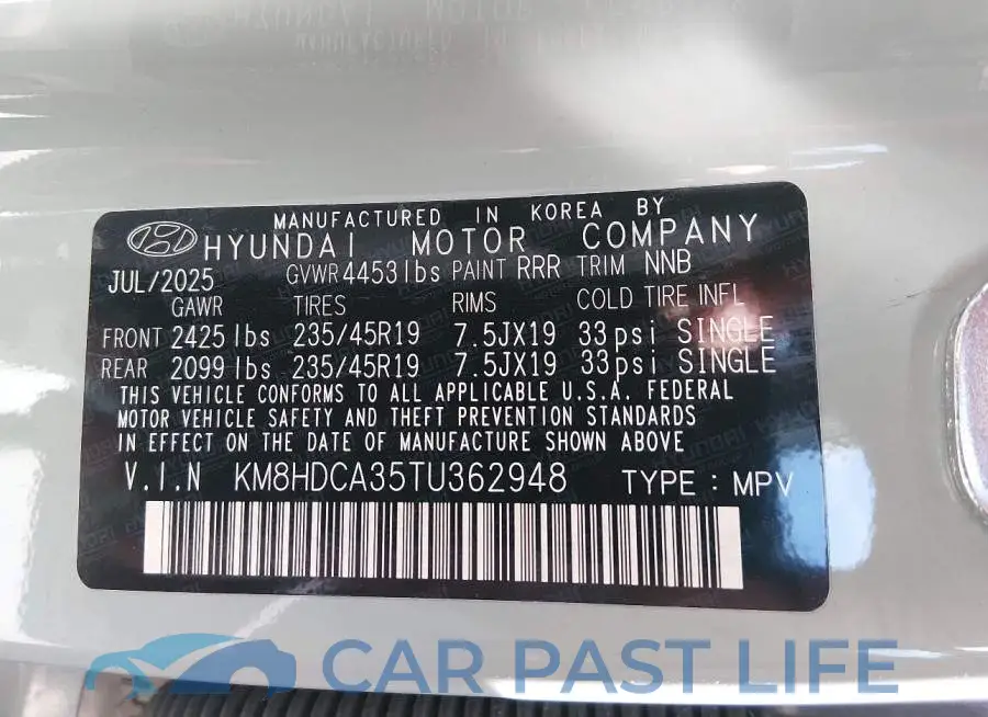 KM8HDCA35TU362948# 9