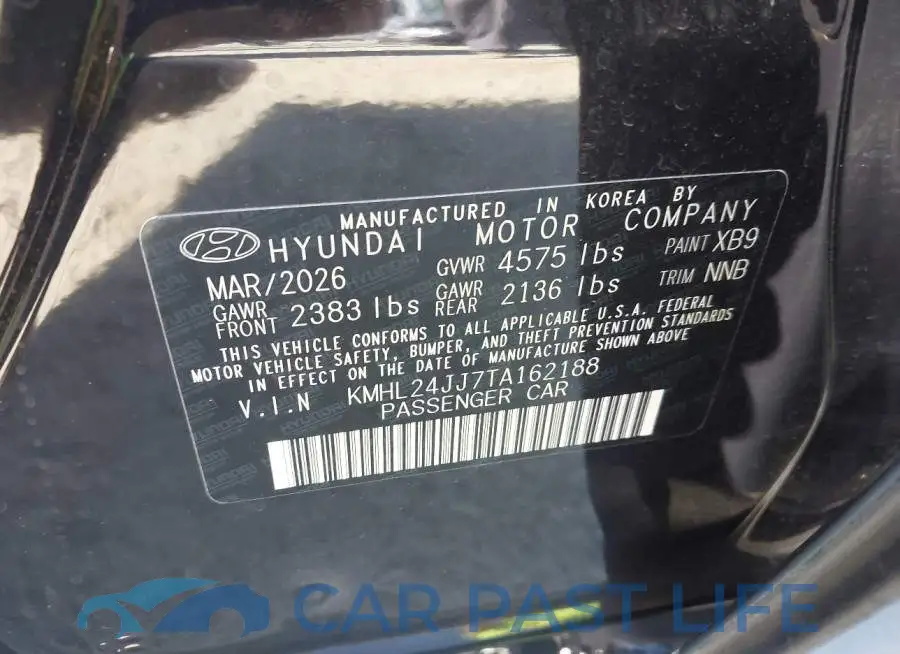 KMHL24JJ7TA162188# 9