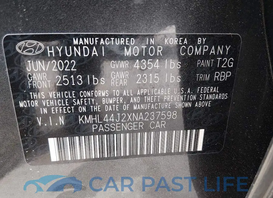 KMHL44J2XNA237598# 9