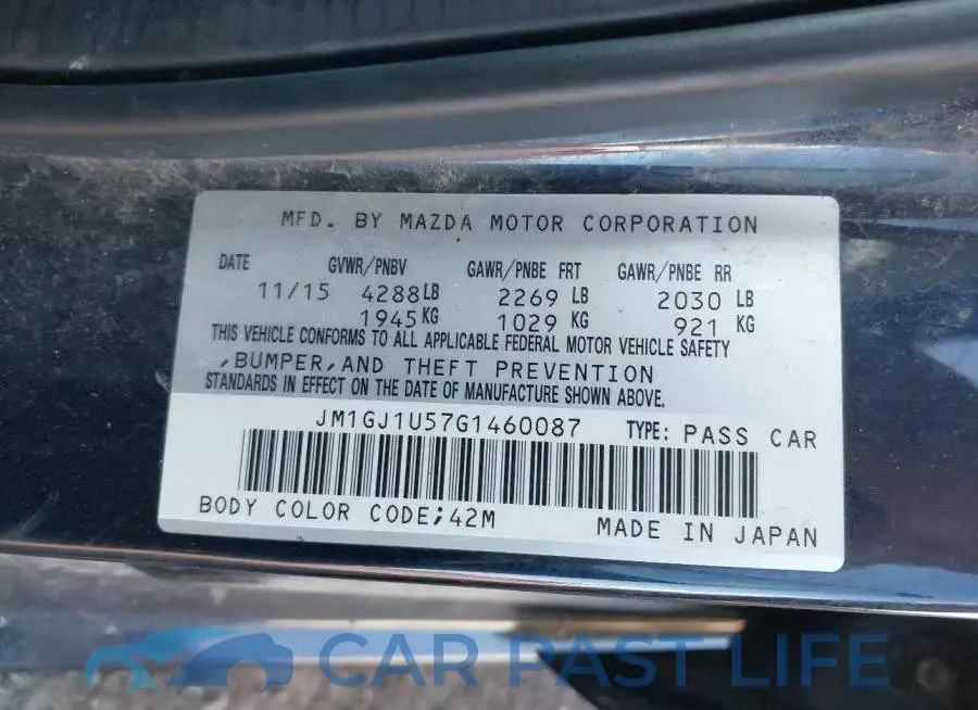 JM1GJ1U57G1460087# 9