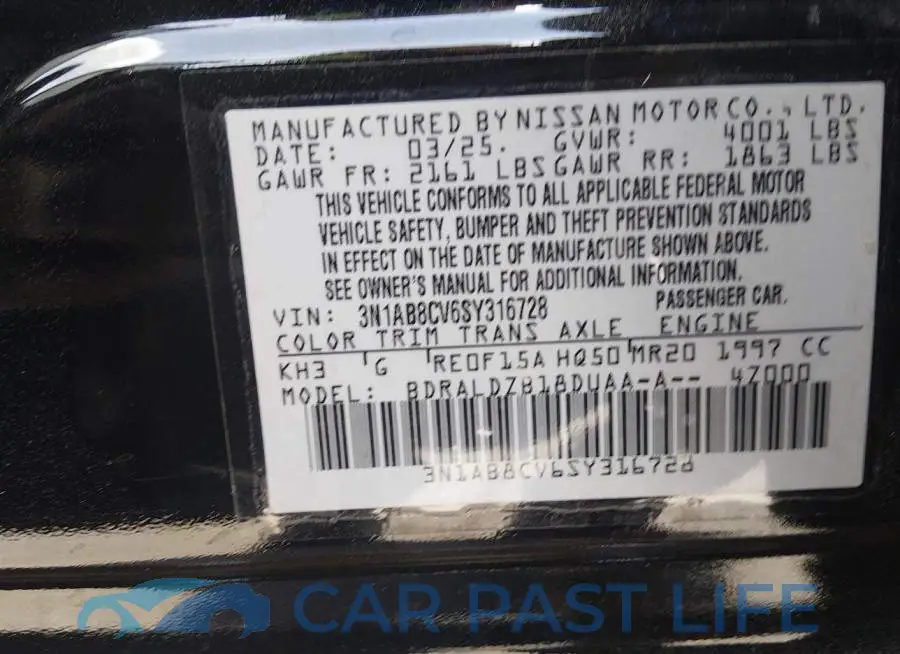 3N1AB8CV6SY316728# 9