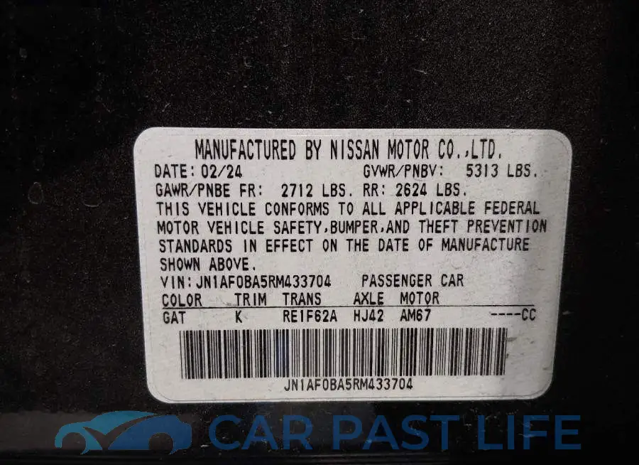 JN1AF0BA5RM433704# 9