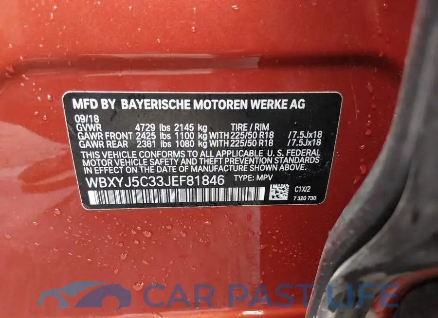WBXYJ5C33JEF81846# 9