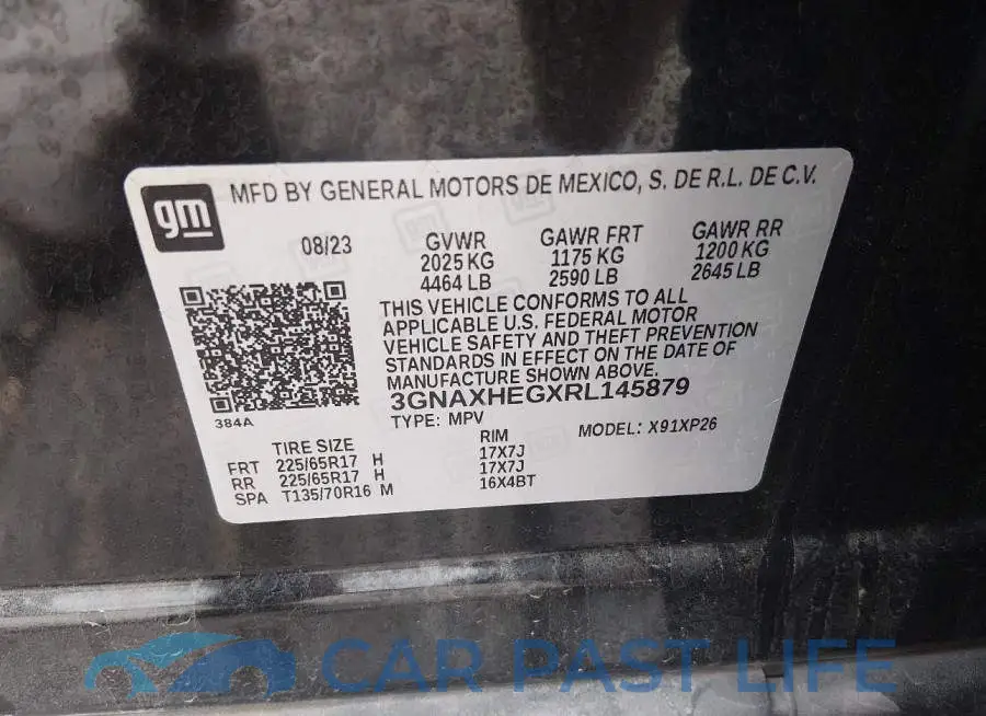 3GNAXHEGXRL145879# 9