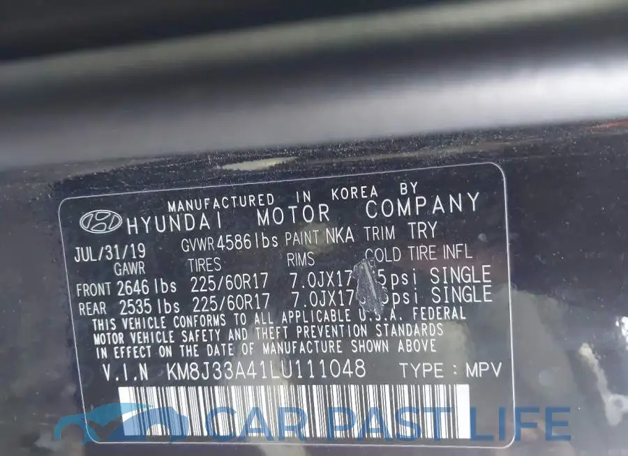 KM8J33A41LU111048# 9