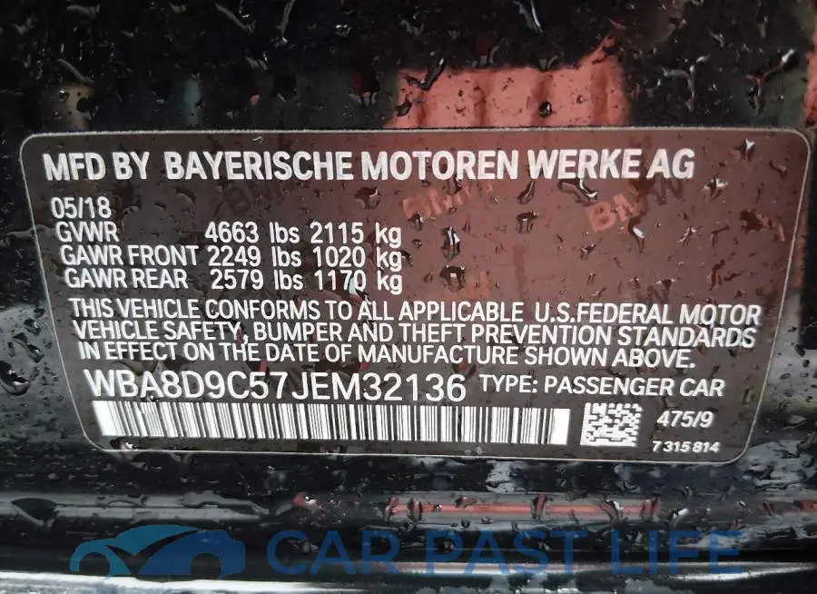 WBA8D9C57JEM32136# 9