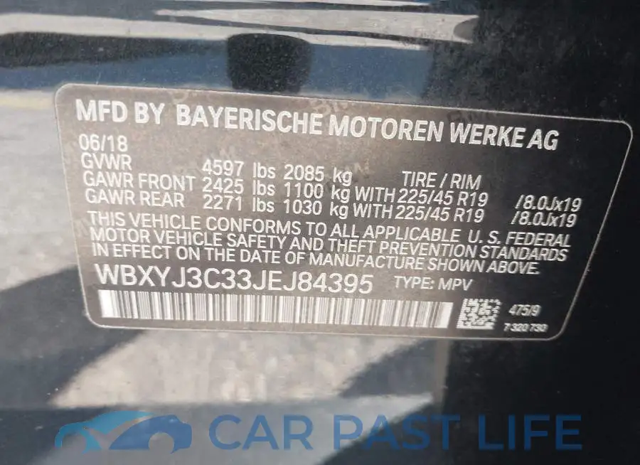 WBXYJ3C33JEJ84395# 9