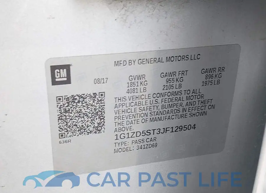 1G1ZD5ST3JF129504# 9