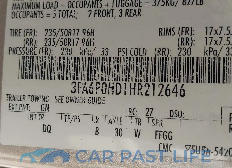 3FA6P0HD1HR212646# 9