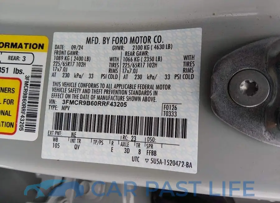 3FMCR9B60RRF43205# 9