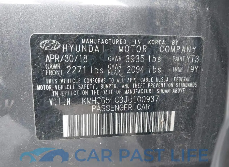KMHC65LC3JU100937# 9