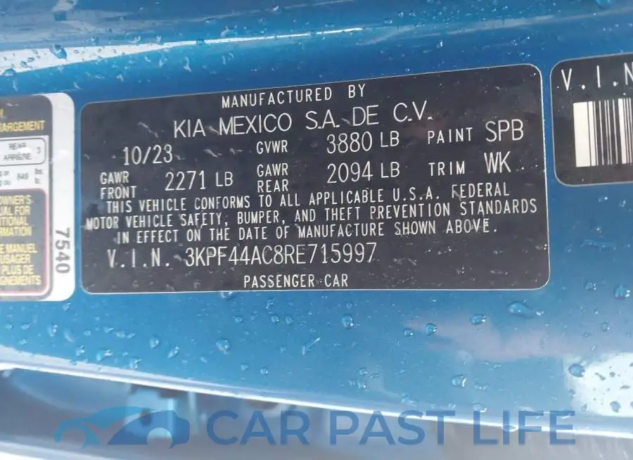 3KPF44AC8RE715997# 9